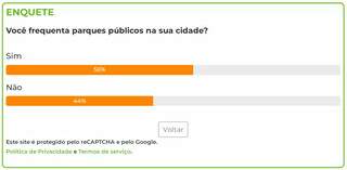 Maioria afirma que frequenta parques p&uacute;blicos nas cidades