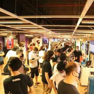 Muitas pessoas participaram do último mini torneio que ocorreu no Museu do Videogame Itinerante.