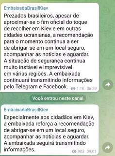 Mensagem da embaixada aos brasileiros que vivem no país. (Foto: Reprodução)