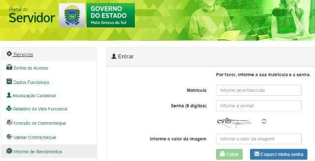 Servidor estadual pode ter acesso a informe de rendimentos a partir de hoje