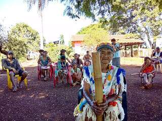 Comunidade Laranjeira Nhanderu é formada por muitas crianças e idosos. (Foto: Cimi Regional MS)