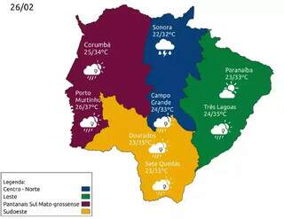 S&aacute;bado de Carnaval ser&aacute; de sol, calor e pancadas isoladas de chuva em MS