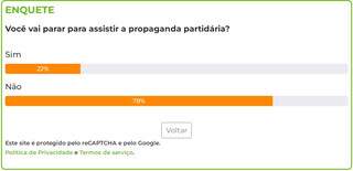 Leitores admitem que n&atilde;o assistem propaganda partid&aacute;ria, que retornou neste ano