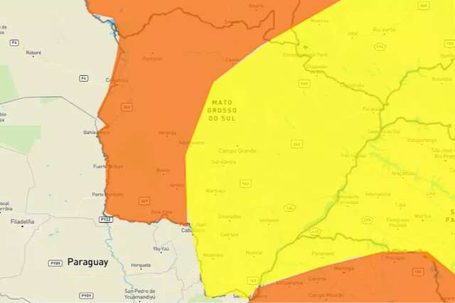 MS segue sob alertas de chuvas intensas e tempestades