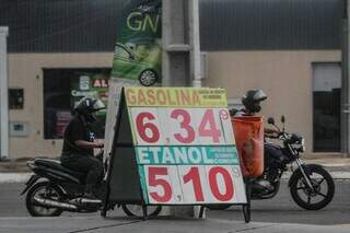 Valor da gasolina está entre R$ 6,23 e R$ 6,49 em Campo Grande. Foto: Marcos Maluf