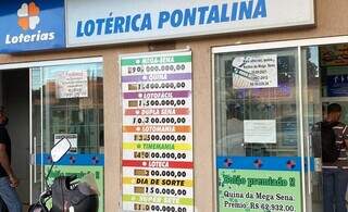 Lotérica Pontalina espera ganhadores. (Foto: Direto das Ruas)