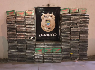 Cocaína apreendida pelo Dracco. (Foto: Divulgação / Polícia Civil)