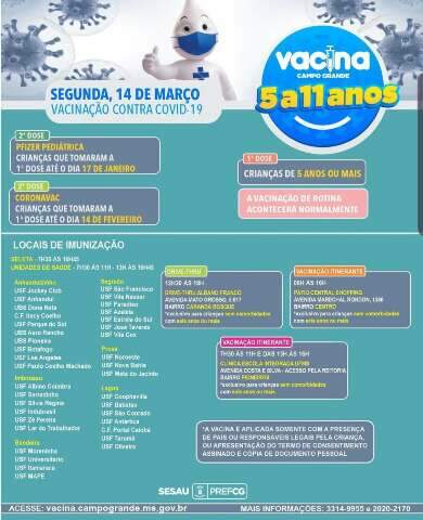 Confira o calend&aacute;rio de vacina&ccedil;&atilde;o infantil para esta segunda-feira 