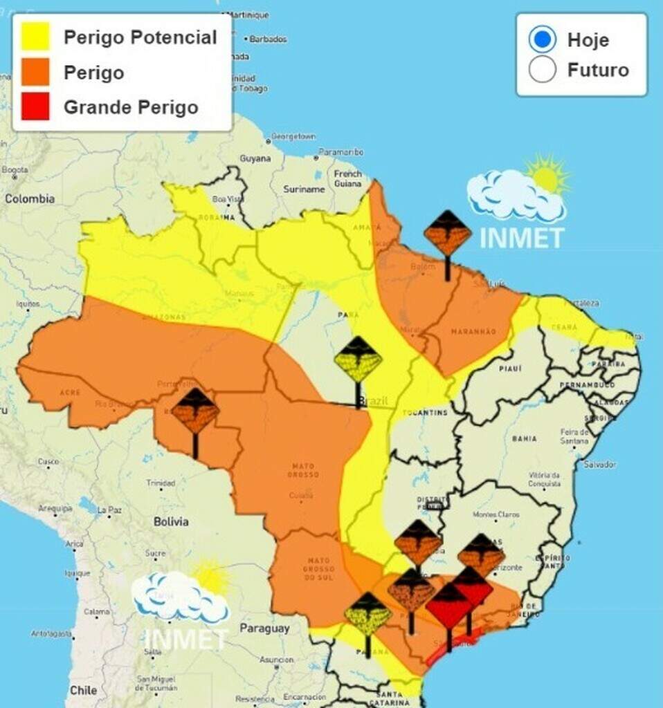 No 1º dia do outono previsão indica temporal e ventos até 100 km h