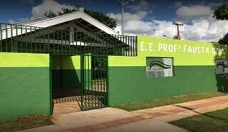 Fachada da Escola Estadual de Campo Grande que deve receber investimentos para reformas (Foto: Divulgação/Governo do Estado)