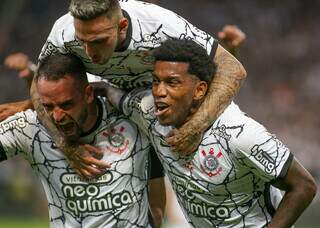 Comemoração dos jogadores do Corinthians. (Foto: Corinthians/FC) 