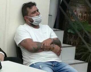 Ederson Salinas, o “Ryguazu”, no dia em que foi preso por briga de trânsito, em 2020. (Foto: Jornal Hoy)