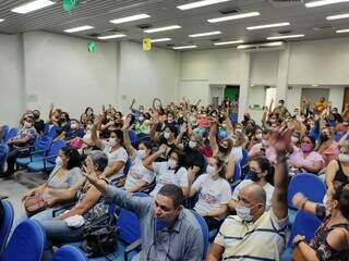 Assembleia geral da categoria. (Foto: SINTE)