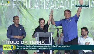 Ministra Tereza Cristina junto com o presidente Jair Bolsonaro. (Foto: Reprodução)