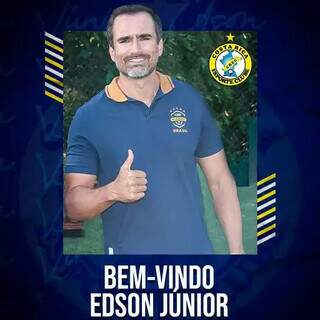Publicação do Costa Rica anuncia técnico Edson Junior (Arte: Divulgação)