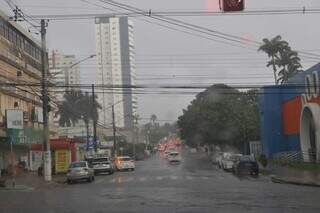 Chuva forte na região do Centro da Capital. (Foto: Paulo Francis)