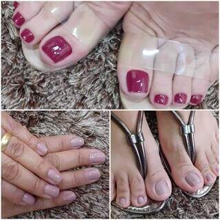 A manicure e pedicure faz atendimento a domincílio com hora marcada. (Foto: Divulgação)