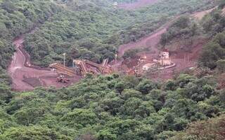 Área da mina de Urucum, em Corumbá. (Foto: Divulgação)