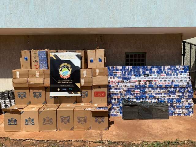  Pol&iacute;cia estoura dep&oacute;sito de cigarros e apreende R$ 144 mil caixas do produto