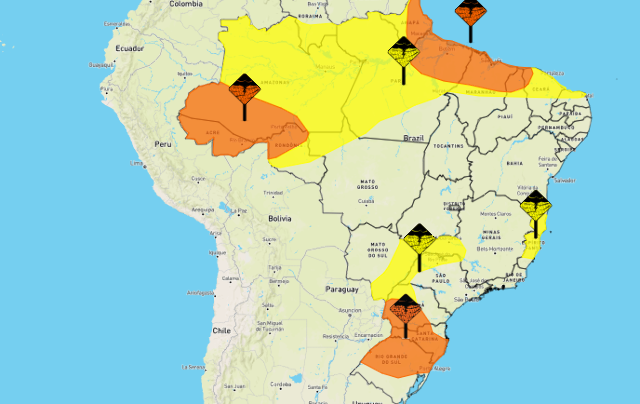 Campo Grande e outras 46 cidades de MS est&atilde;o sob alerta de chuvas intensas 