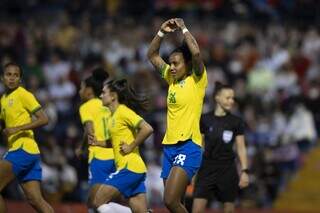 Atacante Geyse, autora do gol do Brasil na partida (Foto: Divulgação/CBF)