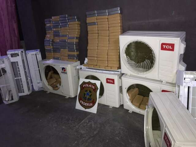 Federal apreende 210 quilos de pasta base em aparelhos de ar condicionado