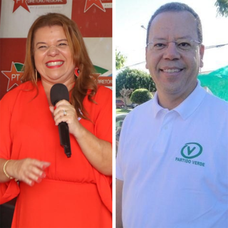 Giselle Marques do PT e Marcelo Bluma do PV deverão compor chapa majoritária em MS (Foto: Arquivo/Reprodução)