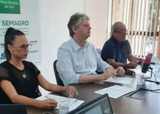 Reunião da Semagro (Secretaria de Meio Ambiente, Desenvolvimento Econômico, Produção e Agricultura Familiar) realizada na semana passada. (Foto: Semagro / Divulgação)