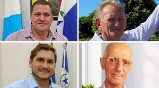 Boquinha, Chico Bragança, Edinho Cassuci e Roberto Cavalcanti disputam a preferência do eleitor angeliquense em 15 de maio. (Montagem: Reprodução/Facebook)