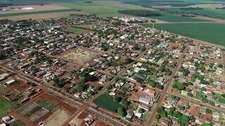 Imagem aérea do município de Laguna Carapã. (Foto: Divulgação)