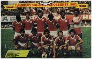 Comercial foi campeão por Mato Grosso do Sul em 1982, pela primeira vez. Em 1975, levantou o estadual de Mato Grosso. (Foto: Revista Placar)