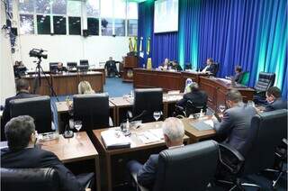 Sessão na Câmara de Dourados. (Foto: Valdenir Rodrigues)