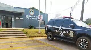 Fachada da Delegacia de Polícia Civil, em Amambaí, onde crime foi registrado. (Foto: A Gazeta News)