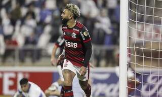 Gabigol em campo durante a partida desta noite. (Foto: Gilvan de Souza/FlamengoFC)