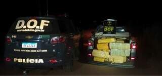 Fardos da droga estavam na carroceria de Fiat Strada (Foto: Divulgação | DOF)