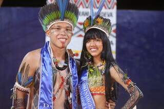 Candidatos eleitos a Miss e Mister Indígena 2022. (Foto: Franz Mendes)