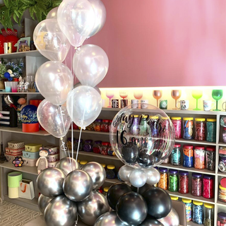 Combo de Luxo com rosas, balão e cesta personalizada. (Foto: Arquivo pessoal)