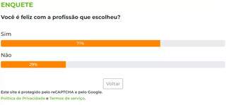 Sete a cada 10 leitores est&atilde;o felizes com a profiss&atilde;o que escolheram