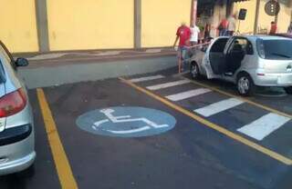 Vaga de uso exclusivo de pessoas com deficiência. (Foto: Arquivo)