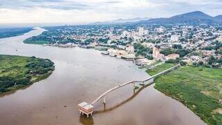Vista aérea de Corumbá. (Fotos: Arquivo/Subcom-MS)