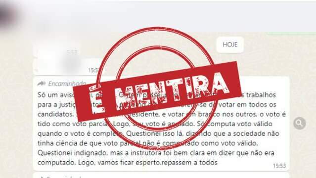 &Eacute; falso: votar nulo em outros candidatos n&atilde;o tira voto para presidente