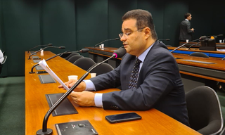 Deputado federal Fábio Trad (PSD) durante reunião na Câmara dos Deputados. (Foto: Divulgação/Assessoria)