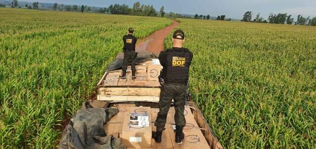 Motorista foge e abandona carreta com carga de cigarros avaliada em R$ 3 milh&otilde;es