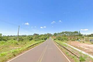 Trecho da MS-295, em frente à antiga usina, onde acidente aconteceu. (Foto: Reprodução/Google Maps)