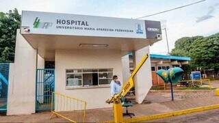 Sede do Hospital Universitário em Campo Grande, onde bebê está internada. (Foto: Divulgação HU)