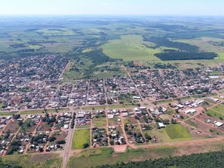 Vista aérea da cidade de Sete Quedas, em Mato Grosso do Sul. (Foto: MS News)