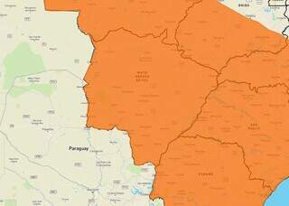 Alerta laranja indica onda de frio a partir de segunda-feira em todo Estado. (Arte: Inmet)