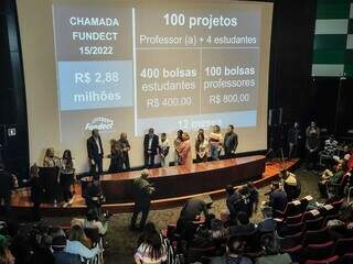 Lançamento da edição do programa em auditório do Bioparque Pantanal (Foto: Marcos Maluf)