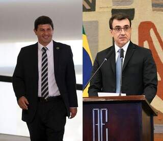 Da esquerda para a direita: ministros do Turismo, Carlos Alberto Gomes de Brito, e o das Relações Exteriores, Carlos Alberto Franco França. (Fotos: Governo Federal)
