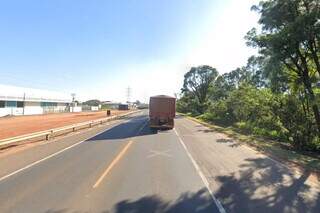 Trecho da BR-163, na região do Jardim Itamaracá, onde acidente aconteceu. (Foto: Reprodução/Google Maps)